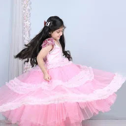 THE LITTLE CELEBS Net Maxi Dress image 4