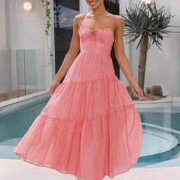 StyleCast x Revolte Layered Maxi Dress image 5