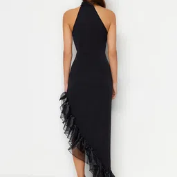 Trendyol Halter Neck Sleeveless Ruffles Maxi Dress image 5