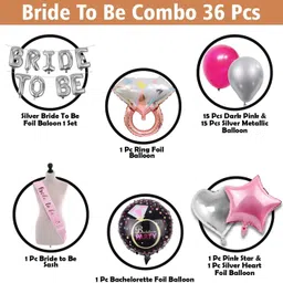 party propz Bride to Be Props and Decoration - Bridal Shower Decorations Set, Pack of 36 image 2