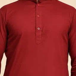 Moda Rapido Men Regular Pure Cotton Kurta with Trousers image 2