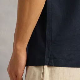 Thomas Scott Men Premium Oversized Fit Solid Cuban Collar Linen Casual Shirt image 3