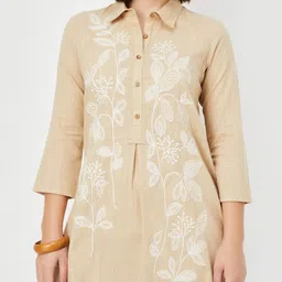 max Floral Embroidered Shirt Collar Shirt With Trouser image 5