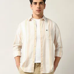 Arrow Sport Men Vertical Striped Slim Fit Pure Cotton Casual Shirt-picture-31