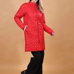 FEYONA Women Mock Collar Solid Padded Jacket image 5