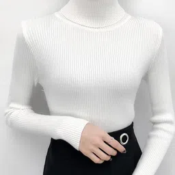 Outzidr Women Ribbed High Neck Fitted Top-picture-16