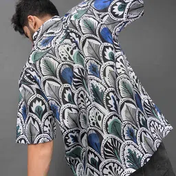 BROWN BROTHERS Unisex Relaxed Opaque Printed Casual Shirt image 3