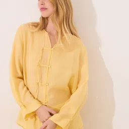 women'secret Women Self Design Textured Night Suit image 5