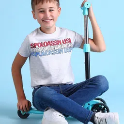 U.S. Polo Assn. Kids Boys Brand Logo Printed Pure Cotton T-shirt-picture-32