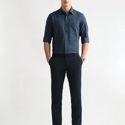 Arrow Men Textured Spread Collar Cotton Formal Shirt image 5