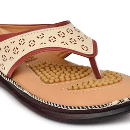 MADAM MAYA Textured T-Strap Flats image 4