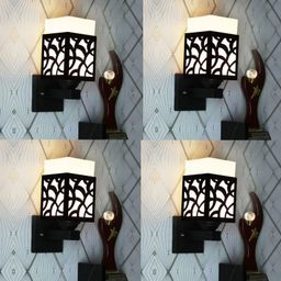 Gojeeva Black Wood Square Shaped Wall Lamp-picture-16