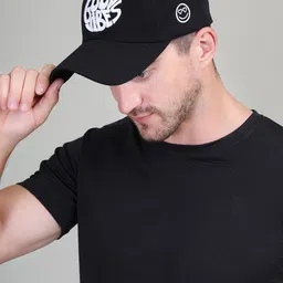 DROOP Men 3D Embroidered Cotton Baseball Cap With Snapback Closure image 5