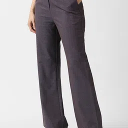 Van Heusen Woman Checked Mid-Rise Formal Trousers image 2
