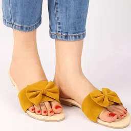 Red Flamingo Women Party Open Toe Flats with Bows-picture-41