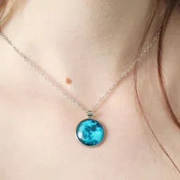 Utkarsh Silver-Plated Circular Pendants with Chains-picture-12