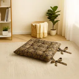 LUXEHOME INTERNATIONAL Set Of 4 Printed Square Chair Pad image 4