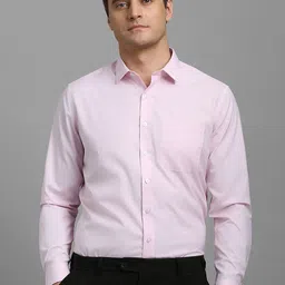 Louis Philippe Men Spread Collar Solid Cotton Formal Shirt-picture-18