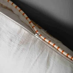 SANSKRUTIHOMES White & Brown Embroidered Square Cushion Covers image 2