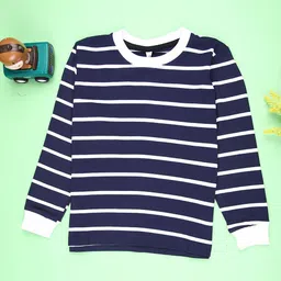 V-Mart Boys Stripes Cotton Lycra Round Neck T-Shirt-picture-35