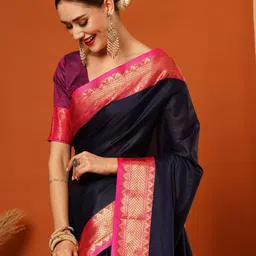 VILLAGIUS Zari Pure Silk Banarasi Saree image 5