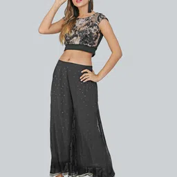 FLOREOS Women Polka Dot Flared Ethnic Palazzos image 4