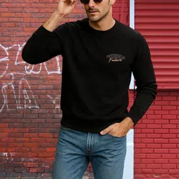 KART BLACK Men Printed Sweatshirt image 5