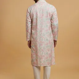 twamev Men Woven Design Ethnic Kurta with Churidar image 5