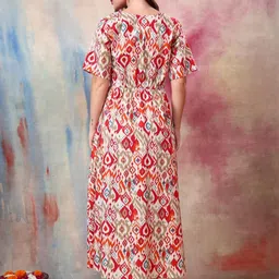 Tissu Women Ethnic Motifs Printed Fit & Flare Dress image 4