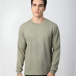 R&B Men Solid Round Neck Cotton T-shirt image 5