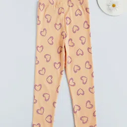 Juniors by Babyshop Girls Heart Printed Cotton Leggings image 2