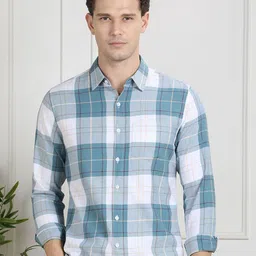 VALEN CLUB Men Premium Tartan Checks Opaque Checked Casual Shirt-image-27