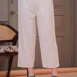 JC4U Embroidered Shirt Collar Pure Cotton Tunic With Trousers-picture-39