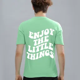 FALTU.CO Men Typography Printed Drop-Shoulder Sleeves Pure Cotton T-shirt image 1