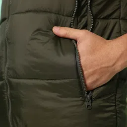 HRX by Hrithik Roshan Mock Collar Sleeveless Padded Jacket image 3