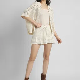 AMERICAN EAGLE OUTFITTERS Self-Design Flared Mini Skirt image 4