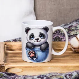 dazzlev Naughty Panda Cute Design Premium Glossy Print Ceramic Coffee Ceramic Coffee Ceramic Coffee Mug-picture-15