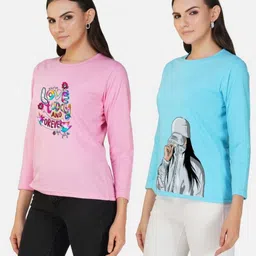 Metronaut Women 2 Printed Bio Finish Applique T-shirt image 5