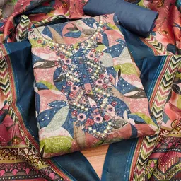 HERE&NOW Printed Unstitched Dress Material-picture-38
