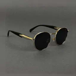 Irayz Unisex Polarised and UV Protected Lens Round Sunglasses 5603-Silver Black-picture-39