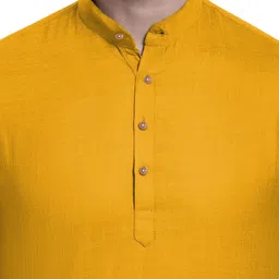 Edin Men Solid Cotton Kurtas image 4