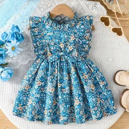 YK Floral Print A-Line Dress image 4