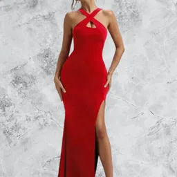 Moda Rapido Crepe Bodycon Maxi Dress-picture-17