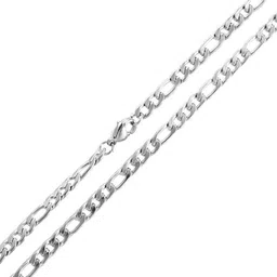 devora 6mm Thickness link Stylish chain with Lobster Clasp Rhodium Plated Stainless Steel Chain image 4