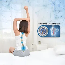 COIRFIT Maroon & White Quilted Cotton Orthopedic Single Size Mattress image 3