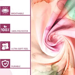 Kuber Industries 4-Pcs Pink & Green Stretchable Table Chair Cover image 3