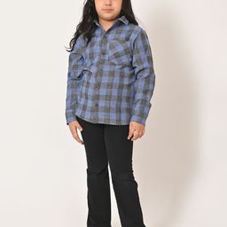 Megha Overseas Unisex Kids Buffalo Checks Opaque Checked Formal Shirt-image-64