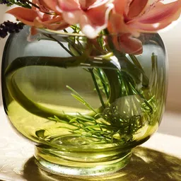 Pure Home and Living Blue & Green Ombre Glass Vase image 2
