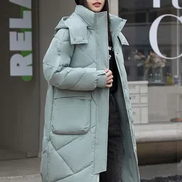 bebe Women Lightweight Longline Puffer Jacket-image-10
