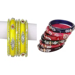 SOMIL Set Of 30 Stone-Studded Bangle-picture-17